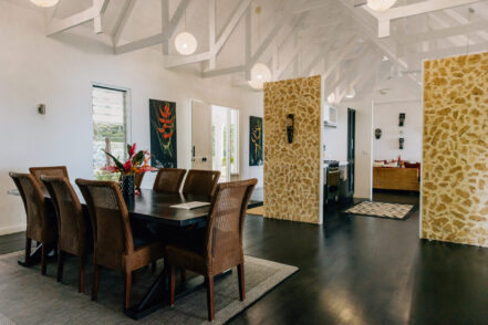 The Pavillion - Dining - Coral Walls/Cathedral Ceilings/Polished Timber Floors